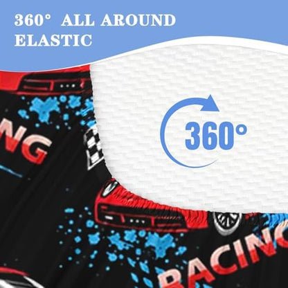 Nesker Racing Cars Full Zipper Bedding for Boys, 3-Piece-All-in-one