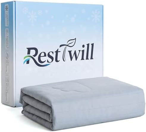 Dual-Sided Cooling Comforter, Blue/White (Gray, Twin)
