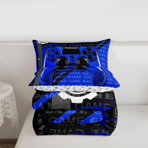 Feelyou Gamer Comforter Set Queen Size Game Controller Comforter for Kids
