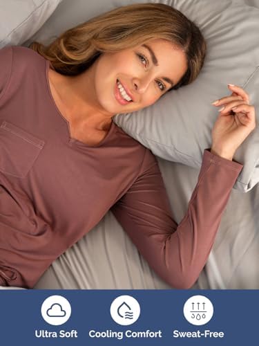 Extra Deep Cal King Sheet Set - 4 Piece Breathable & Cooling - Light Grey