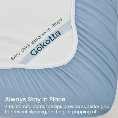 GOKOTTA 5 Pcs Split King Sheets Set - Soft, Breathable & Cozy - Dusty Blue
