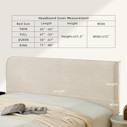 Bed Headboard Cover Full, Stretch Head Board Slipcover Washable