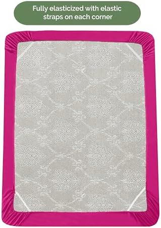 Elegant Comfort 1500 Premium Hotel Quality 18-21 Inches Deep - Extra Deep Pocket Single Fitted Sheet for High Mattress, Luxury and Softest, Smart Pocket - Wrinkle Free, Full, Pink