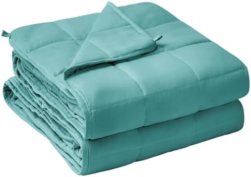 yescool Weighted Blanket for Adults 15lbsTwin Size, 48" x 72", Teal