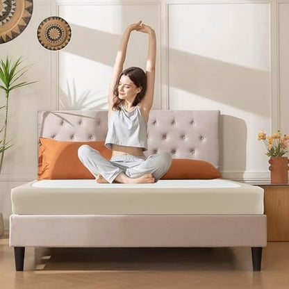 Box Spring Cover King Size-Light Camel Stretch Wrap Around Bed Skirt