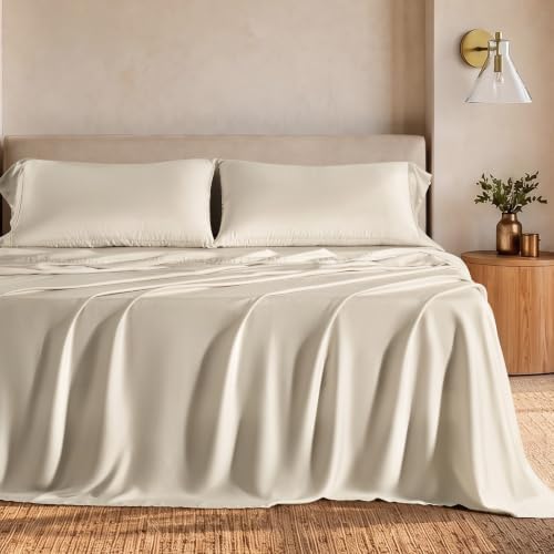 EverGrace Tencel™ Sheet Set, Breathable & Cooling, King, Bone