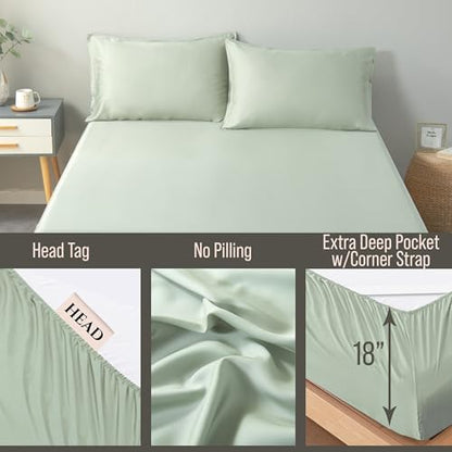 Bella Coterie | Luxury Bamboo Viscose Twin Size Fitted Sheet Only