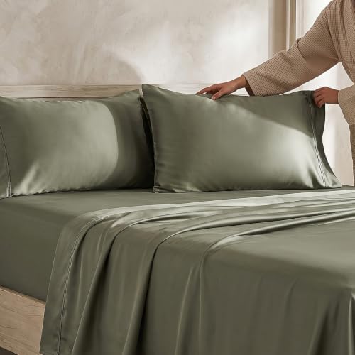 EverGrace Tencel™ Sheet Set, Breathable & Cooling, King, Dried Sage
