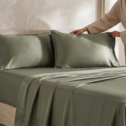 EverGrace Tencel™ Sheet Set, Breathable & Cooling, Cal.King, Dried Sage