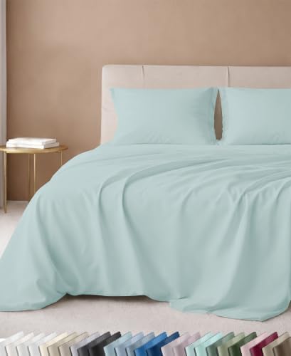 California Design Den Luxury 600 Thread Count Full Size Sheets Set, Aqua