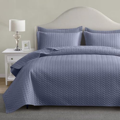 Maple&Stone Mineral Blue Quilt California King Size Bedspread