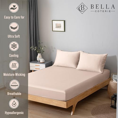 Bella Coterie | Luxury Bamboo Viscose Queen Size Fitted Sheet Only