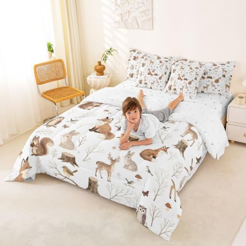 Erosebridal Wild Animals 7 Piece Comforter Set Twin