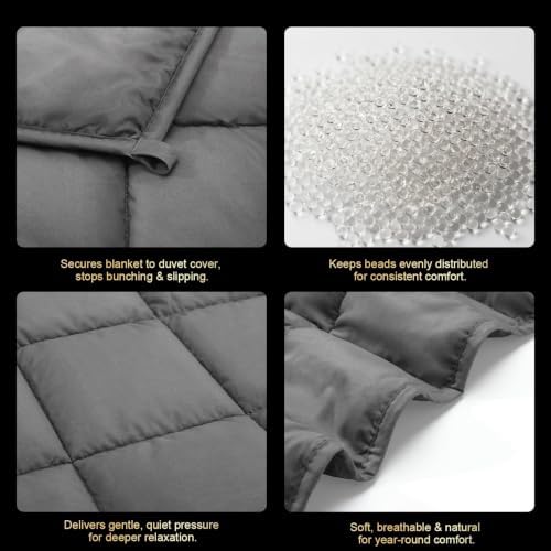 Smart Queen Weighted Blanket for Adults 60” x 80” with Box 20lbs
