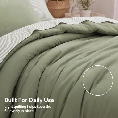 Monbix Twin XL Comforter Set - 5 Pieces Soft Bed in a Bag Twin Bedding Sets