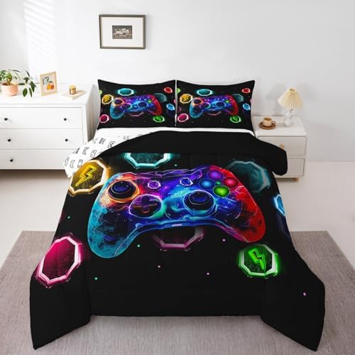 Feelyou Kids Gamer Comforter Queen Size for Boys Girls