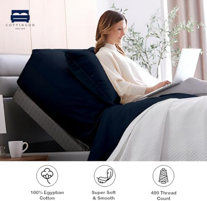 1 PC Top Split Queen Fitted Sheet for Adjustable beds, 34" Split, Navy Blue