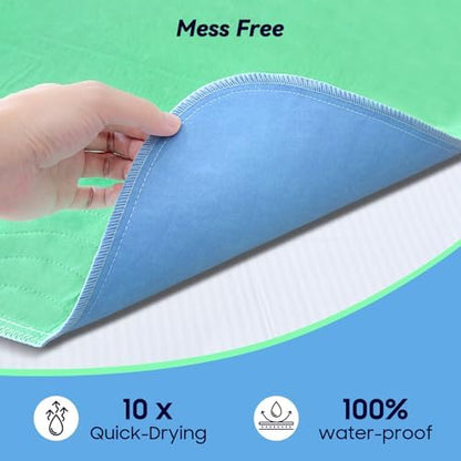 Fygrip 6 Pack 24” x 24” Extra Heavy Absorbency Washable Underpads Bed Pads