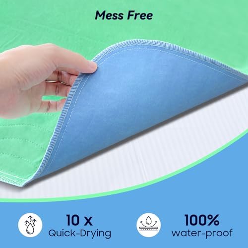 Fygrip 4 Pack 36” x 54” Extra Heavy Absorbency Washable Underpads Bed Pads