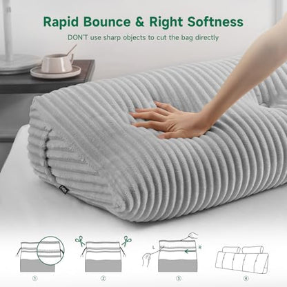 Z-hom Headboard Pillow, Wedge Backrest Cushion, King Size,ONE Roll Pillow
