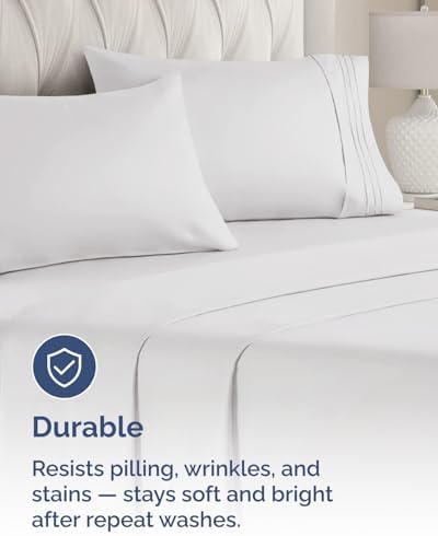 King Standard Pillow Cases Set of 8 - Soft Pillowcase Covers - French Grey