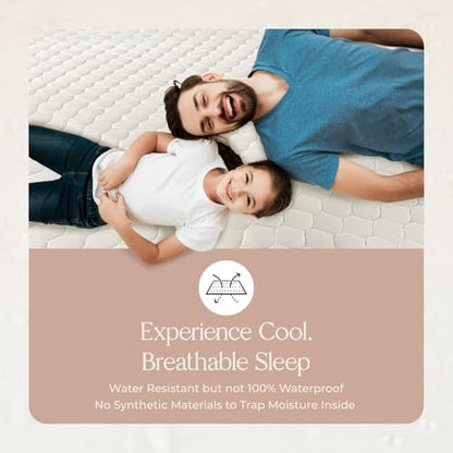 Whisper Organics 100% Cotton Organic Quilted Mattress Pad Protector