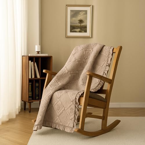 Sobrecamas Queen Elegantes,King Embroidered Quilt Set,Reversible Coverlet