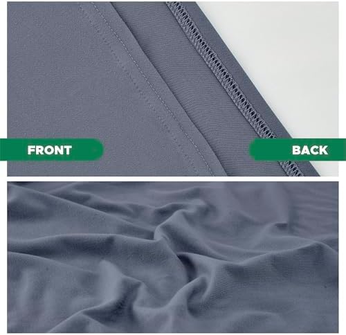 Box Spring Cover Queen Size-Dark Grey Stretch Wrap Around 4 Sided Bed Skirt