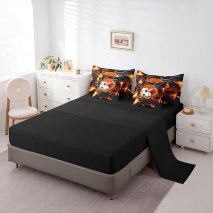 Erosebridal 3D Sports Print Comforter Sets with Sheets -