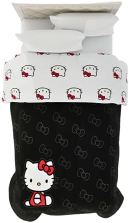 Hello Kitty Bedding Super Soft Cozy Microfiber Reversible Comforter, Twin, (Officially Licensed Product) By Franco Collectibles