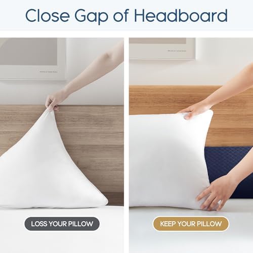 Homemate Full Size（54"x10"x6"） Bed Wedge Pillow for Headboard - Upgraded Bed Gap Filler Full Between Mattress and Headboard - Pillow Wedge for headboard Gap - Blue