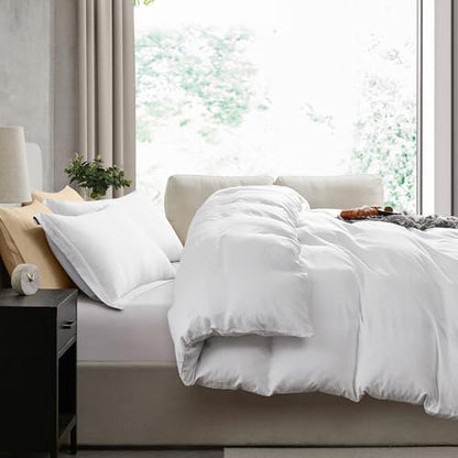 Hearth & Harbor Prewashed Full Duvet Cover Set, White