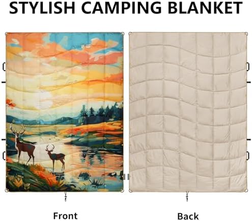 Camping Blanket Puffy Camp Blanket Large Outdoor Blanket