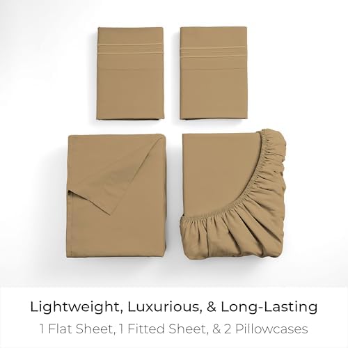 Mellanni Iconic 4-Piece, Ultra Soft Sheet Set (King, Gold)