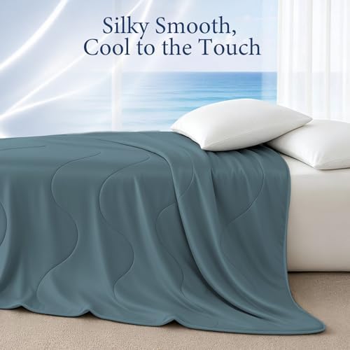 Cooling Comforter for Hot Sleepers, King 106x90, Blue-Gray