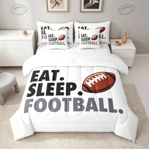 Erosebridal Football Comforter Set with Sheets 7 Piece Queen