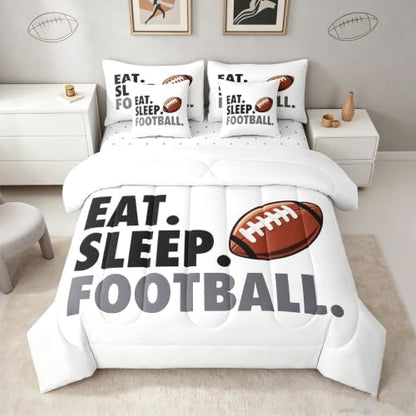 Erosebridal Football Comforter Set with Sheets 7 Piece Queen