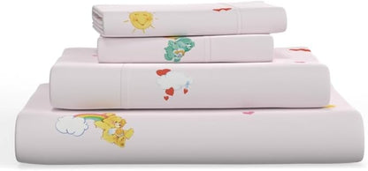 Collectibles Care Bears Bedding Super Soft Cotton Sheet Set, 3 Piece Twin XL, College Dorm Essentials (Officially Licensed Product) By Franco
