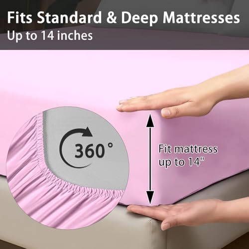Pamnest King Comforter Set with Sheets, 7 Pieces Japanese Cherry Bedding