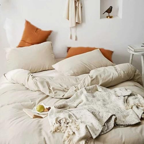 King Size Comforter Set 3 Piece, Beige, 90x104 inch
