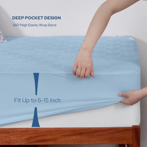 BEDLORE Waterproof Mattress Protector, Twin XL Size Mattress Pad