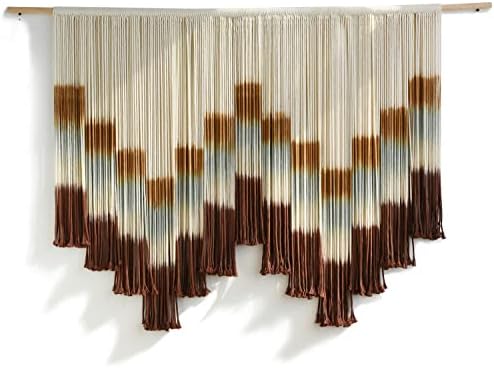 Macrame Wall Hanging Large Tie-Dye Geometric Fiber Wall Art Decor 57"W*35"L