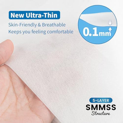 KIIS Travel-Safe Disposable Cover Sheets for Travel, Disposable Bed Sheet, Disposable Duvet/Comforter Cover, Disposable Pillowcases, Perfect for Hotels & Trips (King Size)