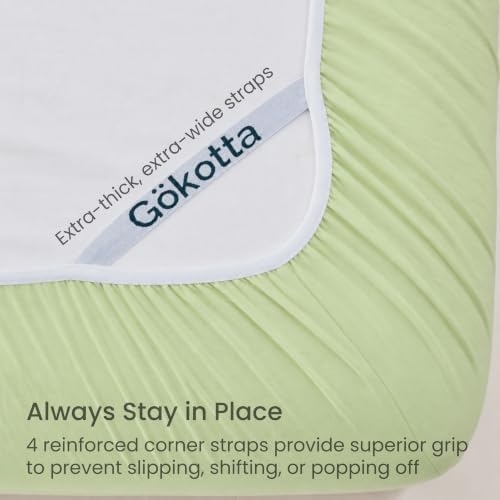 GOKOTTA 4 Piece King Size Sheet Set - Soft, Breathable & Cozy - Light Green