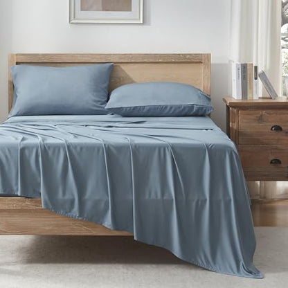 Andency California King Sheets Set 100% Viscose Derived from Bamboo