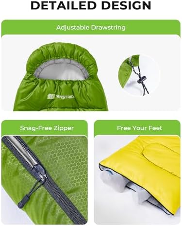 Sleeping Bags for Adults,Compact Lightweight Backpacking Sleeping Bag with Compression Sack for Youth, Camping Essentials Gearfor Hiking Travel Climbing Outdoor&Indoor Use