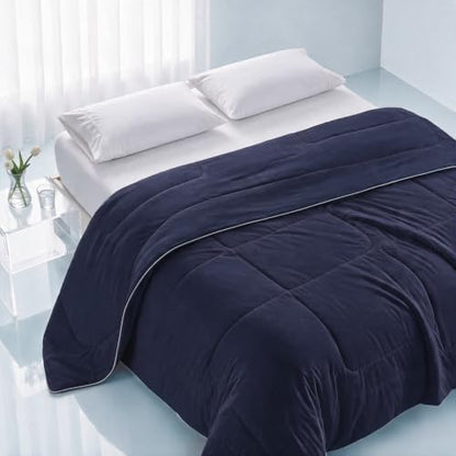 Madison Park Breathable Cooling Comforter King, Navy, 106x90