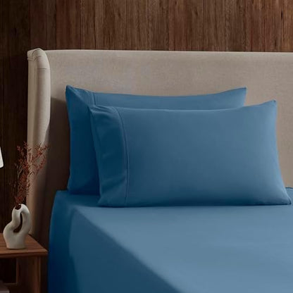 Nestl Twin Sheet Set - Bed Sheets - Blue Heaven - 3-Piece Deep Pocket