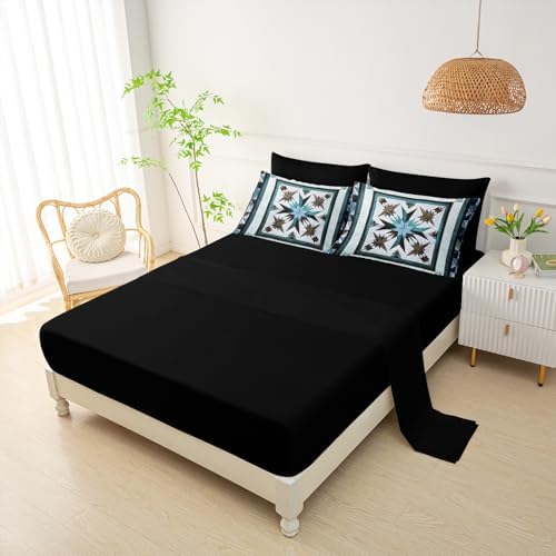 QOOMO Boho 7 Pieces Comforter Set Full Size,Bohemia Bedding Set for Kids