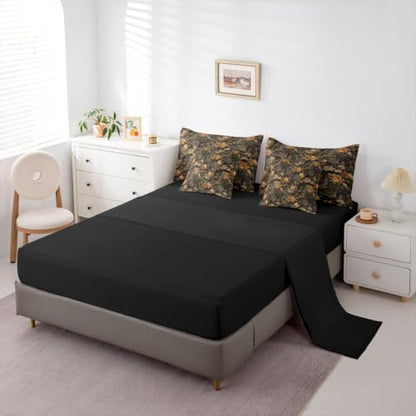 Erosebridal Camo Bedding Set Full Hunting Camouflage Comforter Set 7 Piece Cabin Lodge Forest Vintage Bed in A Bag for Kids Boys Girls Nature Camo Tree Leaves Quilt with Flat Fitted Sheet